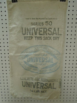 Vintage Universal Portland Cement Co. Sack | Ozzy's Antiques, Collectibles & More