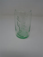 Coca-Cola Glasses Can Shaped Green Tint 12oz Cups Tumblers Coke Embossed | Ozzy's Antiques, Collectibles & More